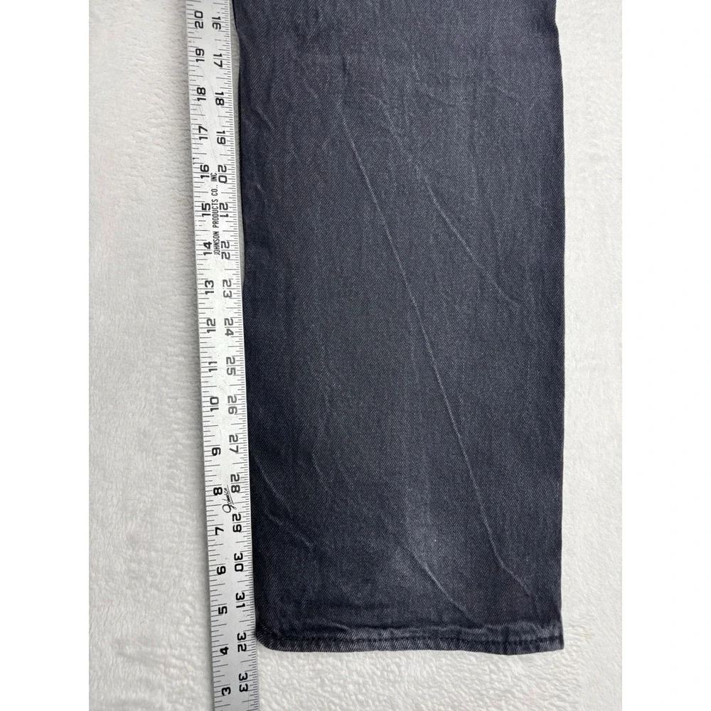 Levis 501 Mens 36x32 Jeans Fuzzy Black Faded Straight Denim Jeans Grungy Wash